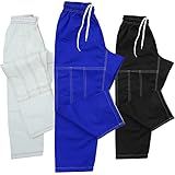 Roar Kids Brazilian Jiu Jitus Gi Pants BJJ Kimono Pants MMA Grappling BJJ Gi Pant Martial Arts and Kick Boxing (C0, Blue)