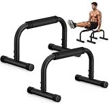 Push Up Bars, Adjustable 10-12.5 Inch Parallettes Bars | For Calisthenics, Heavy Duty 880 LBS Parallel Dip Bars, Foam Handles & Non-Slip Rubber Feet, No Wobble Handstand L-Sit Stands