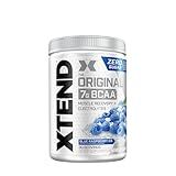 Xtend Original BCAA Powder Blue Raspberry Ice, Sugar Free Post Workout Muscle Recovery Drink with Amino Acids for Men & Women