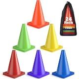 GHB Soccer Cones 7" 9" of 12 24 Pack Disc Soccer Sport Cones