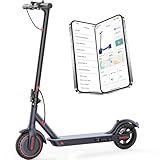 Qlaway 8.5" E Scooter for Adults 19 MPH 350W Motor 187.2WH Battery, Motorized Scooter Up to 15 Miles Range, Foldable, Bearing 265 LBS/APP Control