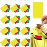 Qunclay 2 Sets 2/6/12 Sets Soccer Referee Cards Yellow Red and Green Card