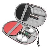 RLSOCO Carrying Case for Ping Pong Paddles/Table Tennis Paddles/Hexagon Racquet Cyber Shape, Fits for 2 Paddles and 4 Balls - Black (Case Only)
