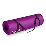 CAP Barbell High Density Exercise Yoga Mat with strap, 68"x24" 12mm - Wine