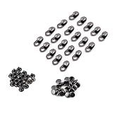 Walfront 20 Sets Metal Boot Hooks Lace Fittings with ivets for Camp Hike Climbing Repair Leather Boot Shoes Repair Buckle