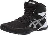 ASICS Kid's Matflex 6 Grade School Wrestling Shoes, 2 Big Kid, BLACK/SILVER
