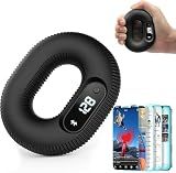 LVPIMAN Smart Grip Strength Trainer with LED Display & Interactive App Game, Hand Grip Strengthener for Men Women, Adjustable 40lb Resistance Hand Exerciser for Forearm Finger, Stress Relief & Fitness Gadget, Black