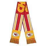 FOCO NFL Unisex-Adult Officially Licensed Team Color Stripe Wordmark Primary Logo Football Neck Warmer Scarf - Kansas City Chiefs - Red