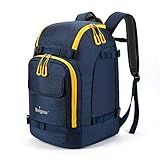 Unigear Ski Boot Bag, 50L Ski Boot Travel Backpack for Ski Helmet, Goggles, Gloves, Skis, Snowboard & Accessories (Blue)