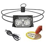 Nitecore NU25 MCT UL 400 Lumens Ultra Lightweight Headlamp, USB-C Rechargeable Sticker for Back Packing, Camping and Running