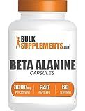 BulkSupplements.com Beta Alanine Capsules - Beta Alanine Supplement, Pre-Workout Supplement - Gluten Free, 4 Capsules per Serving, (3000mg), 240 Count (Pack of 1)