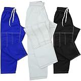 Roar Kids Brazilian Jiu Jitus Gi Pants BJJ Kimono Pants MMA Grappling BJJ Gi Pant Martial Arts and Kick Boxing (C1, White)