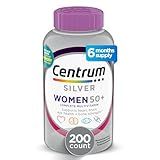 Centrum Silver Women's Multivitamin for Women 50 Plus, Multivitamin/Multimineral Supplement with Vitamin D3, B Vitamins, Non-GMO Ingredients, Supports Memory and Cognition in Older Adults - 200 Ct
