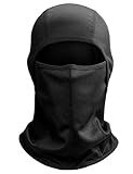 AstroAI Ski Mask Balaclava Face Mask Shiesty Mask for Men Women, Motorcycle UV Protector Windproof Neck Warmer Face Cover for Snowboarding, Skiing, Hunting, Cycling, Black