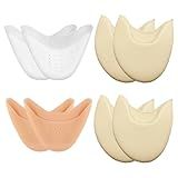 Bmpzery Toe Pads for Pointe Shoes Set (4 Pairs), Breathable Silicone Toe Pads with Holes & Soft Fabric Ballet Toe Pads, Gel Pointe Shoe Toe Pad Cushion Protectors for Dancers & High Heels Relief