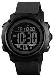 XSNE Digital Watch Sports Waterproof Military Back Light Small Watch for Men Black 1426