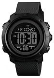 SNE Digital Watch Sports Waterproof Military Back Light Small Watch for Men Black 1426