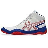 ASICS Men's Snapdown 4 Wrestling Shoes, 8.5, White/Classic RED