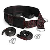 THEFITGUY Sled Pulling Belt, Adjustable Closure, 2 Straps & 4 Hooks - for Multidirectional Resistance Training, Strength and Agility