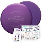 Gliding 9” Sliders for Working Out on Any Floor, 1 Pair Purple + 4 Videos