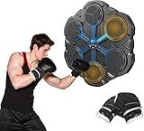 Saker Music Boxing Machine - LED Punch Counter & Reflex Trainer with Wall Mount, Music-Synced Fitness Target for Home Gym & Family Exercise (Six-Target)