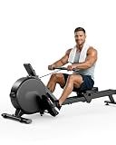 Superun Upgraded Rowing Machines for Home, Magnetic Rowing Machine with 32 Levels, Rower Machine of Quiet Resistance & 300LBS Weight Capacity, Row Machine with LED Monitor, App Supported, Dark Black