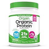 Orgain Organic Unflavored Vegan Protein Powder, Natural Unsweetened - 21g of Plant Based Protein, Non Dairy, Gluten Free, No Sugar Added, Soy Free, Non-GMO, 1.59 lb (Packaging May Vary)