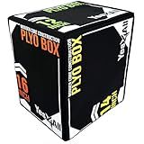 Yes4All 3-in-1 Soft-Padded Plyo Box with Wooden Core, Non-Slip Multi-Use Cushioned Plyometric Jump Box with Vinyl Cover for Jumping, Conditioning, Strength Training, Black