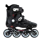 TRAXART Urban Freestyle Inline Skates Black Dynamix Hardboot, Aluminum Frame, 80mm Wheels, ABEC-7 Bearings for Men US 8 & Women US 9