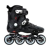 TRAXART Urban Freestyle Inline Skates Black Dynamix Hardboot, Aluminum Frame, 80mm Wheels, ABEC-7 Bearings for Men US 10 & Women US11