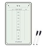 Dart Scoreboard,Dry Erase Scoreboard,with 2 Eraser and a Dry-Erase Markers,9 * 15 inches,Dart Board Accessories,Dart Games,Indoor Games (Cyan, 9 * 15)
