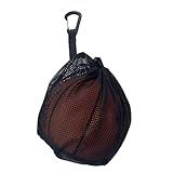 CORECISE Single Ball Bag with Zipper Pocket, Drawstring Sling Back Bag for Carrying Basketball, Volleyball, Soccer, Football