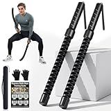 Weighted Ropeless Battle Ropes, Heavy Duty Portable Cordless Battle Ropess for HIIT Workouts, Cardio & Muscle Training, Low-Impact Cardio Training for Men & Women with Non-Slip Gloves