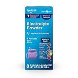 Amazon Basic Care Electrolyte Powder Variety Pack, Apple, Fruit Punch, Grape, Strawberry, 8 Count