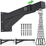 BeneLabel 800 LB Capacity Wall Mount Punching Bag Hanger with Chain Adjustable Length 17-25 inch Heavy Bag Bracket Boxing Bag Hanging Kit for MMA, Muay Thai, Speed Bag