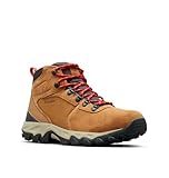 Columbia Mens Newton Ridge Plus II Suede Waterproof, Elk/Mountain Red, 9.5