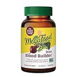MegaFood Blood Builder Iron Supplement Clinically Shown to Increase Iron Levels Without Side Effects, Vegan Supplement for Women with Vitamin C, Vitamin B12 & Folic Acid, 30 Tablets