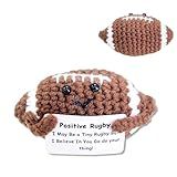 YUXIYAN Gifts for Rugby Lovers,Crochet Football Birthday Graduation for Women Men Friends Teen Son Daughter Teammate Rugby Players,Cheer Up for Football Team Player