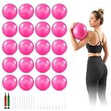 20 Pcs Bulk 9 Inch Small Exercise Ball, Mini Pilates Yoga Balls Anti Burst and Slip Resistant for Core Training, Stability, Balance and Physical Therapy at Gym, Studio
