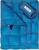 COVACURE Camping Blanket - Outdoor Travel Blanket, Packable, Puffy Blanket, Lightweight & Warm Quilt for Camping, Hiking, Backpacking, Outdoors, Travel, Beach（Blue）