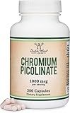 Chromium Picolinate 1000mcg for Healthy Weight Management (High Absorption and Bioavailability) (300 Vegan Safe Capsules, Non-GMO, Gluten Free) by Double Wood Supplements