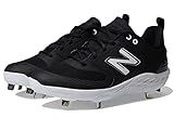 New Balance Women's Fresh Foam X Velo V3 Metal Softball Shoe, Black/White, 7.5 Medium US