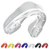 SAFEJAWZ Clear Mouth Guard, Slim Fit Mouthguard for Adults with Case