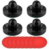 Coopay Air Hockey Pushers and Pucks, Air Hockey Paddles, Goal Handles Paddles Replacement Accessories for Game Tables (4 Striker, 8 Red Puck Pack)