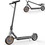 Sigravy Electric Scooter for Adults, Folding Commuter Kids E-Scooter, 350W Motor, 8.5” Tires, 16–19 MPH, 19–21Miles Range, Dual Brake, App Control, Lightweight Scooter for Teens, 281Wh, Orange Gray