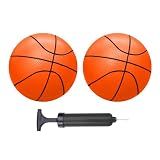 ABAJI Mini Basketballs Orange 2 PCS 5" Set with Random Color Pump Needle Durable Material for Mini Hoop 3+ Years Kids Teenagers for Pool Indoors Outdoors