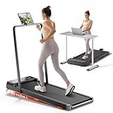 TREAFLOW Walking pad with Incline, Treadmill for Home, 2.5HP Under Desk Walking Pad, Folding Treadmill 2 in 1 with Remote Control