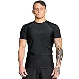 Elite Sports Jiu Jitsu BJJ Rash Guards, Men’s BJJ, No GI, MMA Ranked Short Sleeve Compression Base Layer Rash Guard