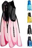 Cressi Agua Full Foot Pocket Fins, Pink, 35/36