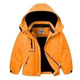 WULFUL Girl's Waterproof Ski Jacket Warm Fleece Hooded Winter Snow Coat